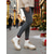 abordables Botas de combate-Botines blancos de mujer con cordones y suela gruesa, ideales para el invierno, Navidad, estilo urbano y salidas informales.