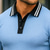 preiswerte Klassisches Poloshirt für Herren-Herren Waffel-Poloshirts Textur Lässig Sport Revers Langarm Mode Basic Farbblock Patchwork Farbblock Herbst Winter Frühling &amp; Herbst Schmale Passform Weiß Marineblau Waffel-Poloshirts