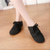 baratos Sapatos de Jazz-Sapatos de dança jazz femininos em lona preta, com sola de couro e cadarço, ideais para treinos confortáveis.