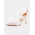 preiswerte Braut-Weiße Pumps mit Fesselriemchen und Blumenmuster für Damen – elegante Kitten-Pumps mit spitzer Zehenpartie für Hochzeiten und formelle Anlässe
