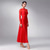 baratos Roupa de Competição-Vestido de dança de salão feminino, veludo preto, malha transparente, manga longa, elegante, tango, rumba, foxtrote, competição, vestido de apresentação