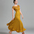 cheap Standard  Ballroom-Elegant Lace Bodice Long Evening Dress for Women - Flowing A-Line Party Gown, Perfect for Weddings, Proms, and Special Occasions - Yellow
