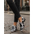 cheap Women's Slip-Ons &amp; Loafers-Women's Cowhide Pattern Faux Leather Loafers – Stylish Black &amp; White Slip-On Flats for Casual and Office Wear