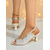 economico Sandali con tacco-scarpe con tacco a spillo e cinturino posteriore con glitter dorati da donna e tacco a blocco spesso: scarpe da festa glamour per la vita notturna e le celebrazioni natalizie