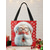 economico Borse con stampa grafica-borsa tote natalizia da donna – design di Babbo Natale con albero di Natale festivo e fiocchi di neve, divertente e stravagante, regalo perfetto per le feste di Natale, le festività invernali e lo shopping