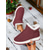 cheap Snow &amp; Winter Boots-Women&#039;s Burgundy Cozy Slip-On Winter Boots - Soft Knit Upper, Warm Lining, Casual &amp; Comfy Footwear for Christmas, Cold Weather and Indoor Lounging