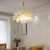 baratos Luzes da ilha-Lustre pendente de led lindo extra grande buquê de penas de avestruz de 80 cm Luz pendente de 5 luzes luminária montada romântica para restaurante cadeia de quarto ajustável