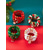 voordelige Damesarmband-Kerstarmbanden voor dames – feestelijke rode en groene kralenarmbanden met bedels van de kerstman, sneeuwvlok en kerstboom, perfect als cadeau voor de feestdagen