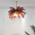 baratos Luzes da ilha-Lustre pendente de led lindo extra grande buquê de penas de avestruz de 80 cm Luz pendente de 5 luzes luminária montada romântica para restaurante cadeia de quarto ajustável