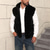 preiswerte Men's Vest-Herren Weste aus Wildlederimitat Weste Gilet Outdoor Täglich Mode Lässig Herbst Winter Tasche Kunstpelz Bequem Einfach Reisverschluss Stehkragen Normale Passform Schwarz Weste