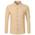 cheap Cotton Linen Shirt-Men's Shirt Linen Shirt Summer Shirt Beach Wear Button Up Shirt Plain Vacation Street Black White Yellow Navy Blue Long Sleeve Turndown Summer Spring Clothing Apparel Pocket