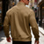 abordables Sudaderas Básicas_-Hombre Sudadera Sudadera de polar Sudadera con un cuarto de cremallera Negro Rojo Color Camello Gris Claro Gris Oscuro Media cremallera Plano Diario Deporte Festivos Poliéster Ropa de calle Básico