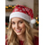 זול כובעי נשים-כובע סנטה קלאוס אדום לחג המולד לנשים עם גימור פרווה לבנה דמוית עץ ודוגמת פתיתי שלג, כובע חג רך ורך למסיבות חורף, מפגשים משפחתיים וחגיגות חג המולד