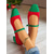 ieftine Pantofi de Crăciun pentru femei-Pantofi Mary Jane roșii și verzi pentru femei, cu toc jos, pantofi retro de Crăciun în culori contrastante, pentru petreceri și ținute festive de iarnă