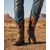 cheap Men Shoes-United States 250th Anniversary Men's Brown Faux Leather Western Boots with American Flag Design – Bold and Stylish Boots for Country Events, Concerts and Casual Outings