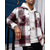 voordelige flanellen overhemden-Voor heren Overhemd Normaal shirt Flanellen hemd Overhemd met knopen Rood Lange mouw Ruitjes Revers Streetwear Vakantie Zak Kleding Katoen Modieus Casual Comfortabel