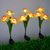 preiswerte Bodenlichter-Solarleuchten, 3-köpfige Narzissenblüten-Solarleuchten, Landschaftsleuchten, solarbetriebene LED-Gartenleuchten für den Außenbereich, wasserdichte Blumenleuchten, Landschaftspfahlleuchten für Hof,