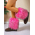 abordables Botas de nieve e invierno-Botas de ante marrón para mujer con ribete de piel sintética rosa esponjosa, zapatos de invierno cómodos hasta media pantorrilla, elegantes zapatos de fiesta. &amp;Calzado de calle para mujeres a la moda