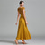 cheap Standard  Ballroom-Elegant Lace Bodice Long Evening Dress for Women - Flowing A-Line Party Gown, Perfect for Weddings, Proms, and Special Occasions - Yellow
