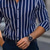 economico Camicie eleganti da uomo-Per uomo Camicia Camicia elegante Camicia a righe Camicia casual Camicia con Bottoni Strisce verticali Matrimonio All'aperto Nero Bianco Blu Manica Lunga Bavero Estate Primavera Abbigliamento