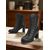 abordables Victoriano &amp; Eduardo-Botas victorianas blancas y negras con botones para mujer, ribete festoneado y tacón de bloque: botines estilo gótico eduardiano de los años 20 para mujer, ideales para cosplay y steampunk. &amp;trajes