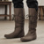 preiswerte Herrenstiefel-braune Schnürstiefel im Mittelalter-Stil für Damen – perfekt für Renaissance-Messen, Cosplay-Events und Treffen im Freien mit mittelalterlichem Thema
