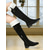 cheap Snow &amp; Winter Boots-Women's Winter Suede Knee-High Boots – Warm Faux Fur Lined, Zip Closure, Chunky Heel, Stylish Outdoor Footwear for Snowy Weather