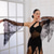 abordables Ropa de Competición-Vestido de baile de salón para mujer, elegante vestido de competición de tango y rumba con hombros asimétricos y malla de retazos de encaje negro