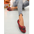 cheap Women's Flats-Women's Red Plaid Ballet Flats with Rhinestone Bow – Elegant Slip-On Dress Shoes for Daily Wear, Office and Christmas Parties