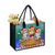 abordables Sacs à imprimés graphiques-Sac cabas de Noël pour femme – orné des motifs festifs de chats de Kayomi Harai et de chaussettes de Noël colorées, idéal pour les achats de Noël, les cadeaux et les célébrations hivernales.