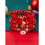 voordelige Damesarmband-Kerstarmbanden voor dames – feestelijke rode en groene kralenarmbanden met bedels van de kerstman, sneeuwvlok en kerstboom, perfect als cadeau voor de feestdagen