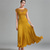 cheap Standard  Ballroom-Elegant Lace Bodice Long Evening Dress for Women - Flowing A-Line Party Gown, Perfect for Weddings, Proms, and Special Occasions - Yellow