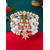 voordelige Damesarmband-Kerstarmbanden voor dames – feestelijke rode en groene kralenarmbanden met bedels van de kerstman, sneeuwvlok en kerstboom, perfect als cadeau voor de feestdagen