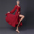 cheap Competition Wear-Women's Ballroom Dance Dress Black Chiffon Mesh Long Sleeve Elegant Waltz Tango Foxtrot Performance Competition Gown
