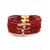 cheap Christmas Accessories-Women&#039;s Christmas Red Multi-Layer Bracelet with Gold Magnetic Clasp, Sparkly Glitter Cuff Jewelry for Holiday Parties &amp; Festive Outfits