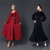 cheap Competition Wear-Women's Ballroom Dance Dress Black Chiffon Mesh Long Sleeve Elegant Waltz Tango Foxtrot Performance Competition Gown