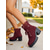 preiswerte Stiefeletten-Braune Damenstiefeletten zum Schnüren mit dickem Absatz und Häkelbesatz, modische Stiefeletten aus Wildlederimitat im Vintage-Stil für lässige Outfits und Outdoor-Events