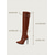 preiswerte Modische Stiefel-Rote Overknee-Stilettostiefel für Damen – High Heels mit Schnalle aus Kunstleder für Partys und das Nachtleben &amp;Weihnachtsfeiern