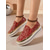 abordables Zapatillas de mujer-Mocasines de plataforma con diamantes de imitación dorados y negros para mujer, zapatos de fiesta con suela gruesa y brillantes para la vida nocturna. &amp;trajes de club