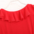 baratos Salão de Dança Padrão-vestido vermelho com babados para dança de salão feminina - vestido longo de manga comprida em linha A para competições, dança latina e eventos de dança