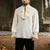 baratos Tops-Retro Vintage Punk e gótico Medieval Camisa Manga Alargamento Príncipe Cavalheiro Outlander Nobre Bordado Com Babados Côr Sólida Fantasia Homens Pirata Fantasia Real Dia Das Bruxas Carnaval Baile de