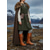 abordables Medieval &amp; Renacimiento-Botas vikingas medievales de piel sintética marrón con cordones hasta la rodilla para mujer, zapatos de disfraz renacentista retro para LARP, cosplay y festivales. &amp;representaciones teatrales