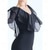 cheap Standard  Ballroom-Women's Ballroom Dance Dress Long Sleeve Mesh Waltz Tango Latin Competition Performance Practice Gown Ruffle Hem Elegant Flowing Skirt – Black