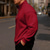 abordables Sudaderas Básicas_-Hombre Sudadera Sudadera de polar Sudadera con un cuarto de cremallera Negro Rojo Color Camello Gris Claro Gris Oscuro Media cremallera Plano Diario Deporte Festivos Poliéster Ropa de calle Básico