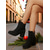 abordables Bottines-Bottines en daim rouge pour femmes avec détail à double boucle et talon épais, élégantes et confortables, parfaites pour Noël, les sorties d'hiver et les fêtes de fin d'année