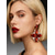 cheap Christmas Accessories-Women&#039;s Red Crystal Statement Earrings - Sparkling Christmas Jewelry Accessories for Holiday Parties and Festive Outfits