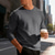 abordables Sweat-shirts basiques-Homme Sweat-shirt Sweat-shirt en polaire Gris Clair Col ras du cou Uni Quotidien Sport &amp; Loisir Fête Polyester Streetwear Basique Occasionnel Automne Hiver Vêtement Tenue Pulls Capuche Pulls