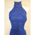baratos vestido de competição-Vestido de dança latina feminino, azul royal, com strass, recorte, traje de competição para cha cha, samba jive