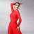 baratos Roupa de Competição-Vestido de dança de salão feminino, veludo preto, malha transparente, manga longa, elegante, tango, rumba, foxtrote, competição, vestido de apresentação