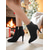 abordables Bottines-Bottines à talons aiguilles en daim rouge pour femmes avec détail zippé, bout pointu, élégantes et chics, parfaites pour Noël, les fêtes de fin d'année et les occasions formelles